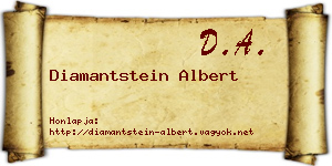 Diamantstein Albert névjegykártya